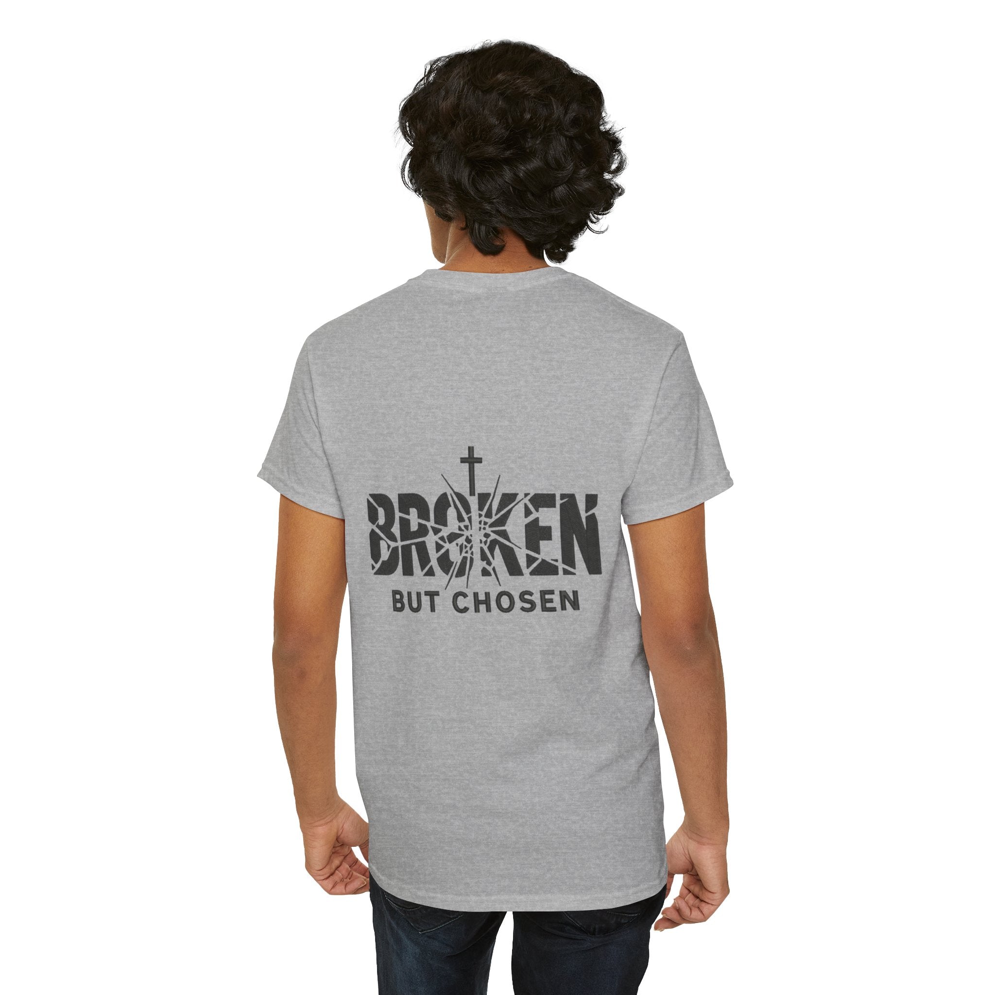 Broken But Chosen T-Shirt — Inspirational Faith Graphic Tee Printify