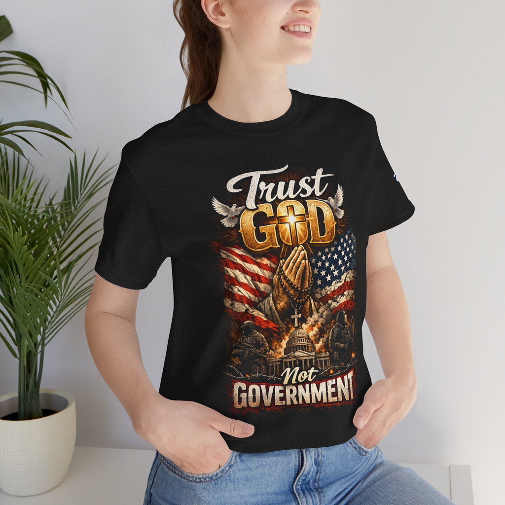 Trust God Not Government T-Shirt — Vintage Patriotic Christian Tee Printify