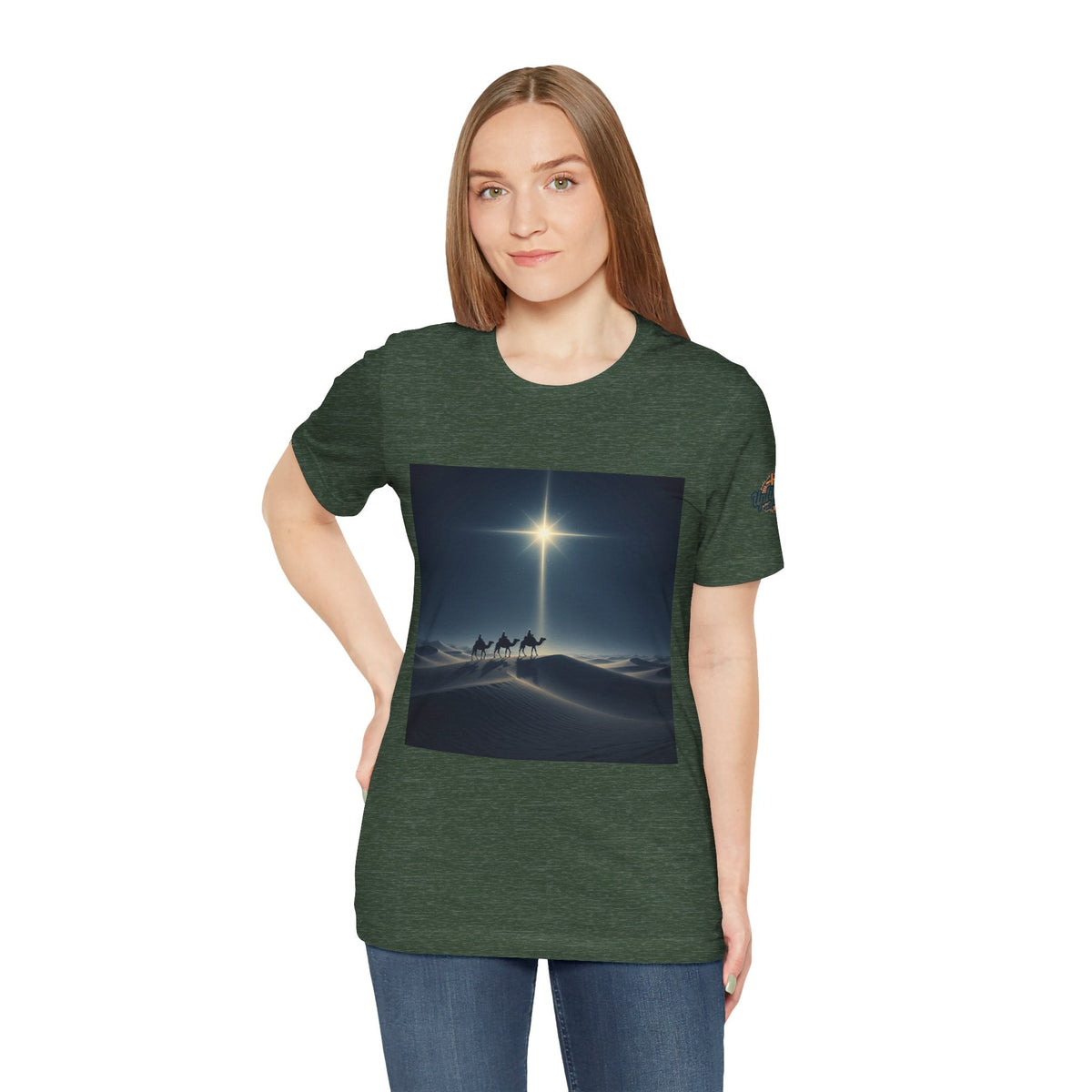 3 Wise Men T-shirt – Magi Camels Nativity Journey Christian Christmas T-shirt for Epiphany Faith & Holy Night Printify