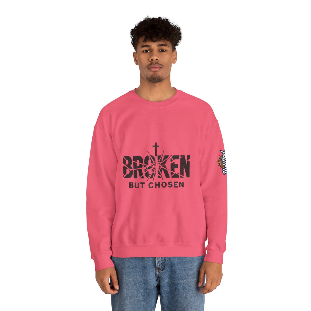 Broken But Chosen Crewneck Sweatshirt Printify