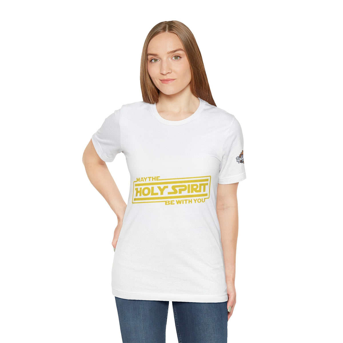 May the Holy Spirit Be With You T-shirt - Christian Star Wars Parody T-shirt Printify