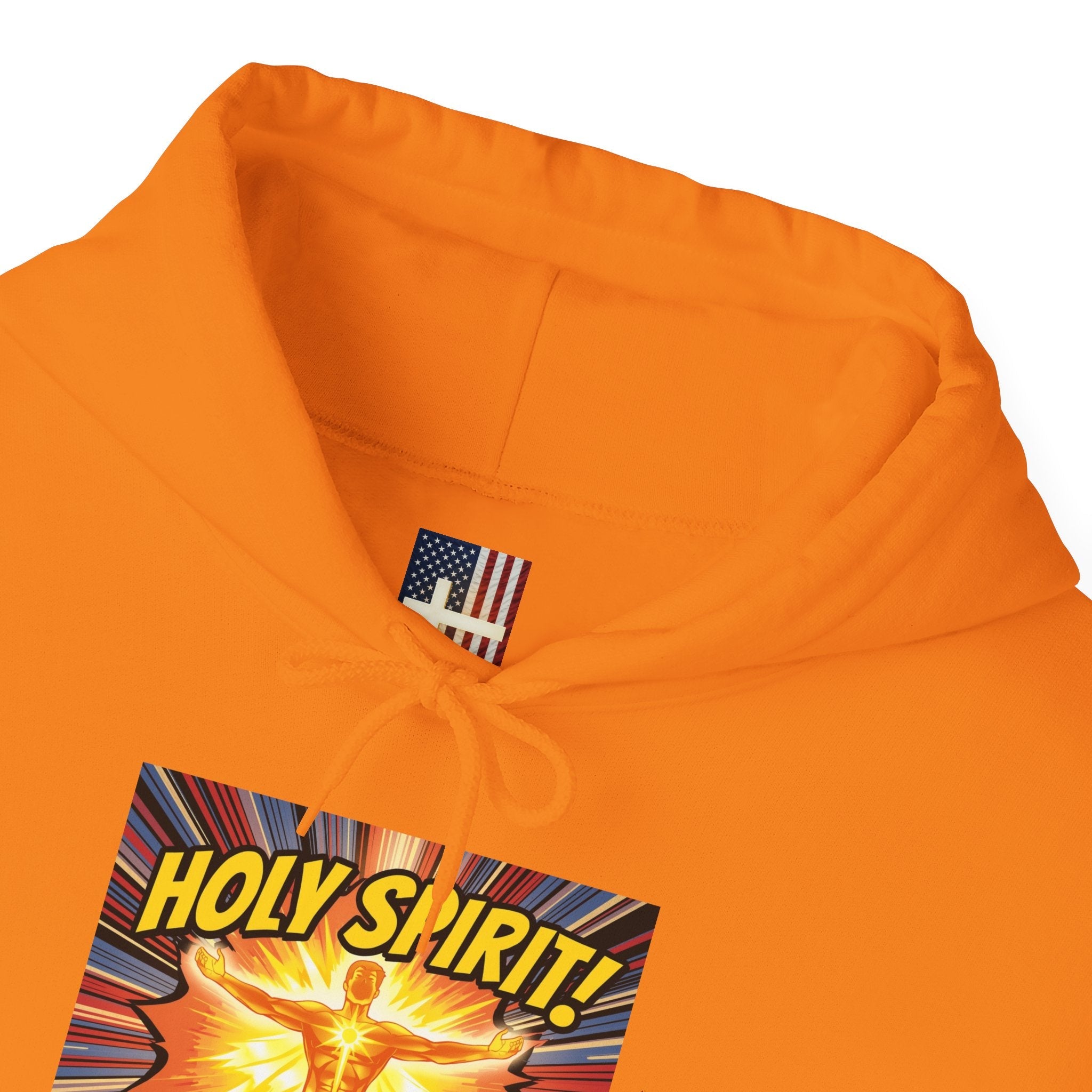 Holy Spirit Activate Hoodie – Superhero Christian Sweatshirt with Vibrant Power-Up Design for Faith-Fueled Boldness Printify