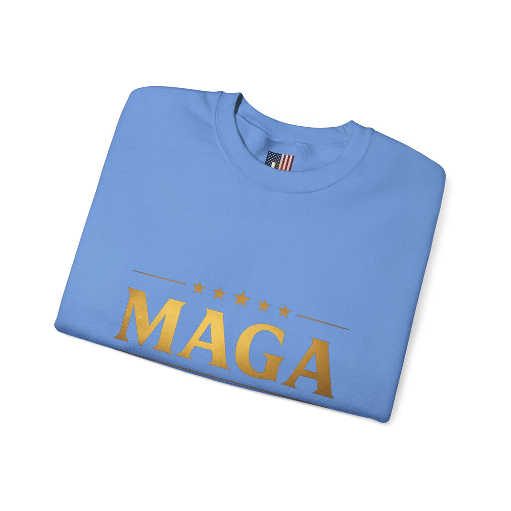 Sweatshirt — "MAGA Make America Godfearing Again" Gold Logo Crewneck Printify