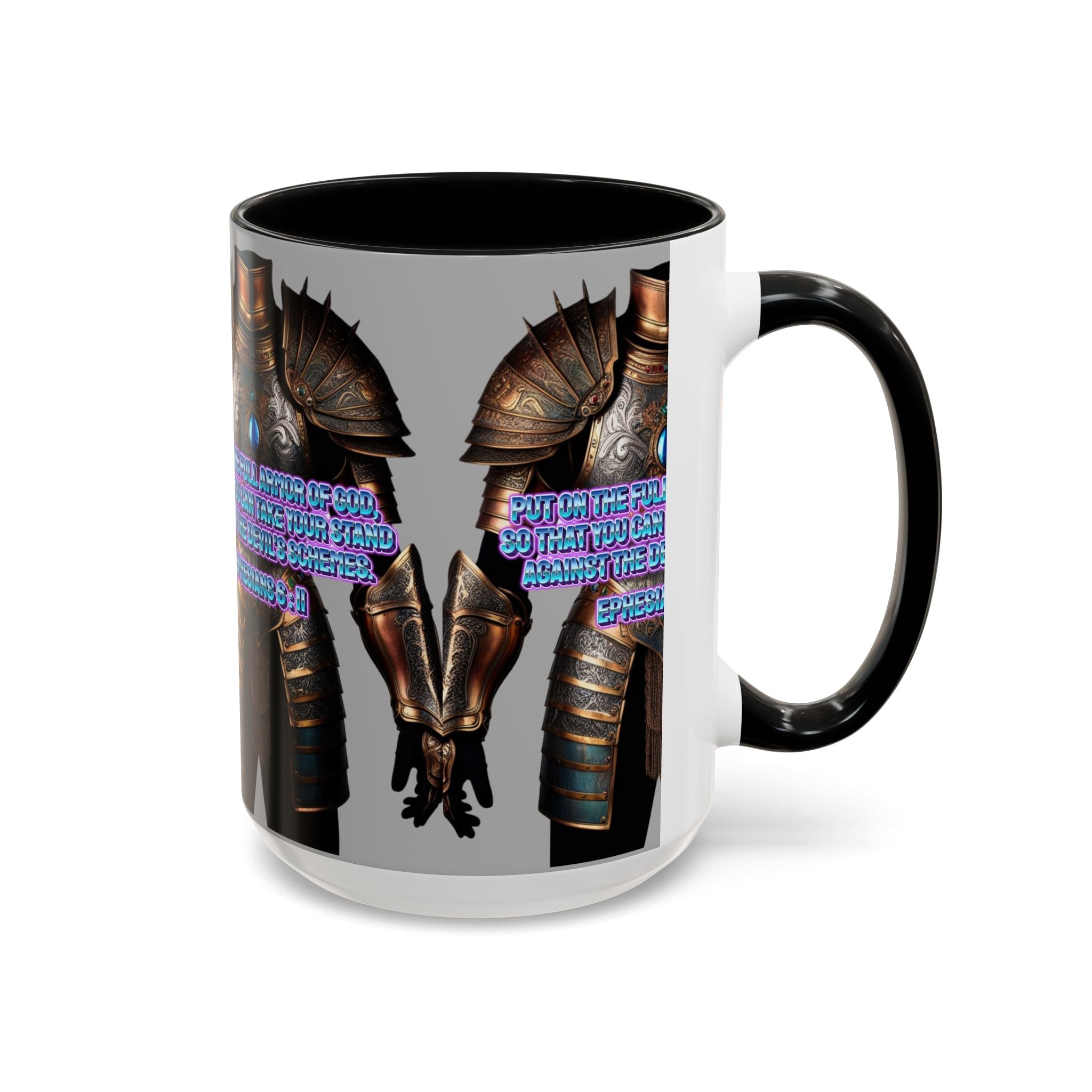 Religious Graphic Armor Of God Design - Accent Coffee Mug (11, 15oz) Printify