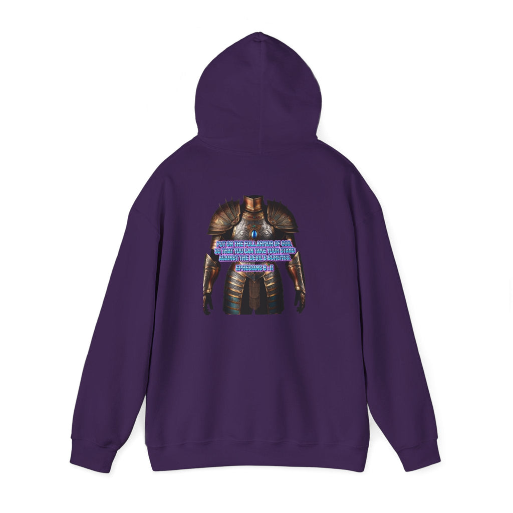 Religious Graphic Armor Of God Design - Unisex Heavy Blend™ Hooded Sweatshirt Printify