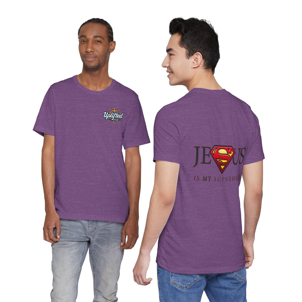 Jesus Is My Superhero T-Shirt — Faith-Based Superman-Inspired Tee Printify
