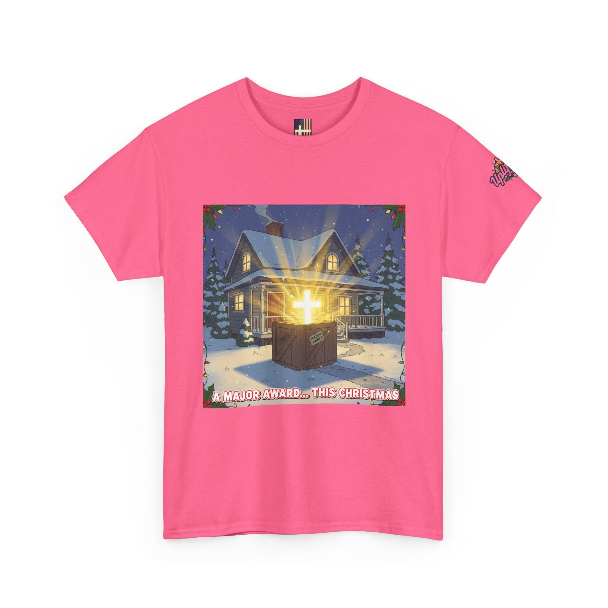 A Major Award This Christmas T-shirt – Fragile Leg Lamp Parody Cross Unboxing Christian T-shirt for Hilarious Faith & Holiday Glow Printify