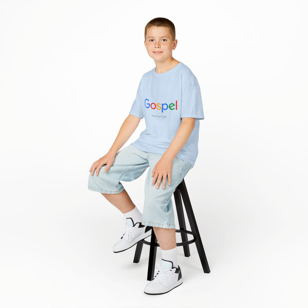 Kids Tee — "Gospel" Colorful Search-Style Logo Printify