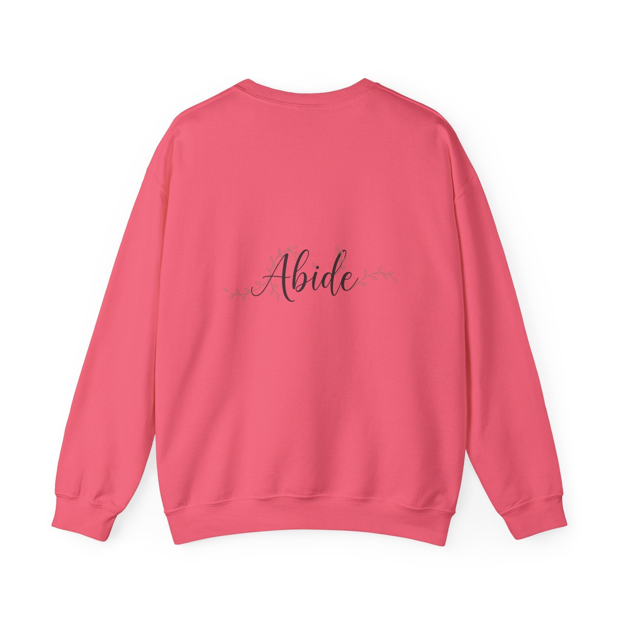 Abide Sweatshirt – Vine Wrapped John 15:5 Christian Sweatshirt for Cozy Devotion Printify