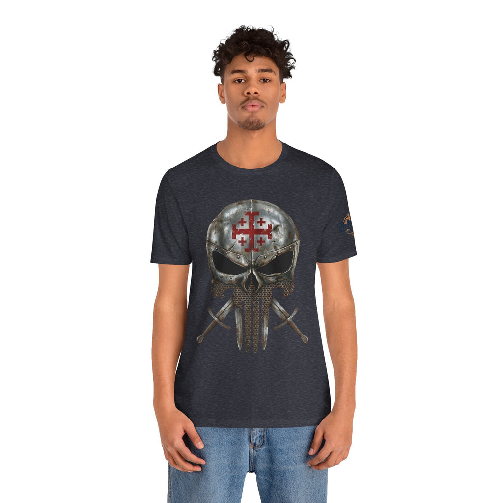Crusader Knight Christian Skull T-shirt - Warrior Armor of God T-shirt Printify