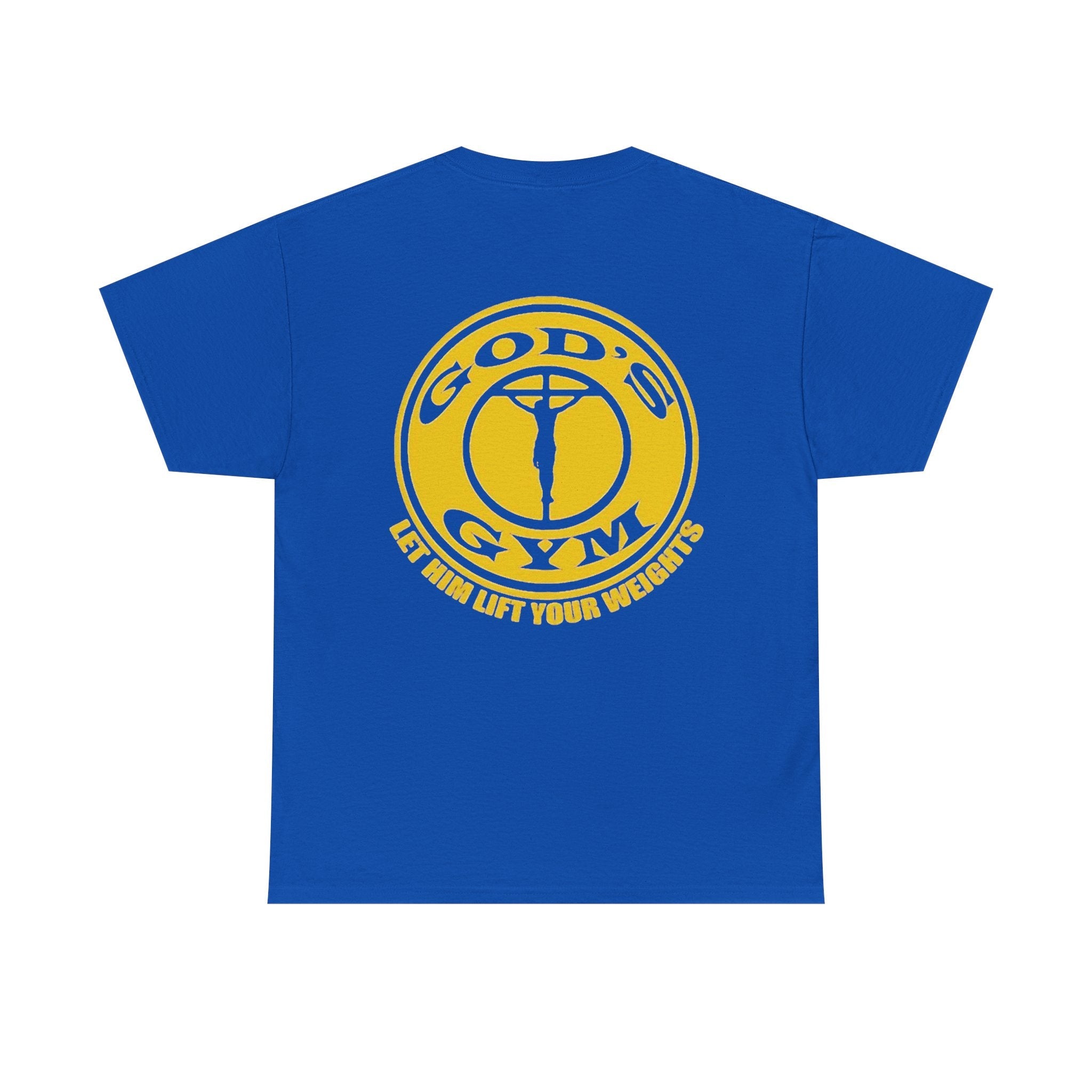 God's Gym T-Shirt — "Let Him Lift Your Weights" Christian Fitness Tee Printify