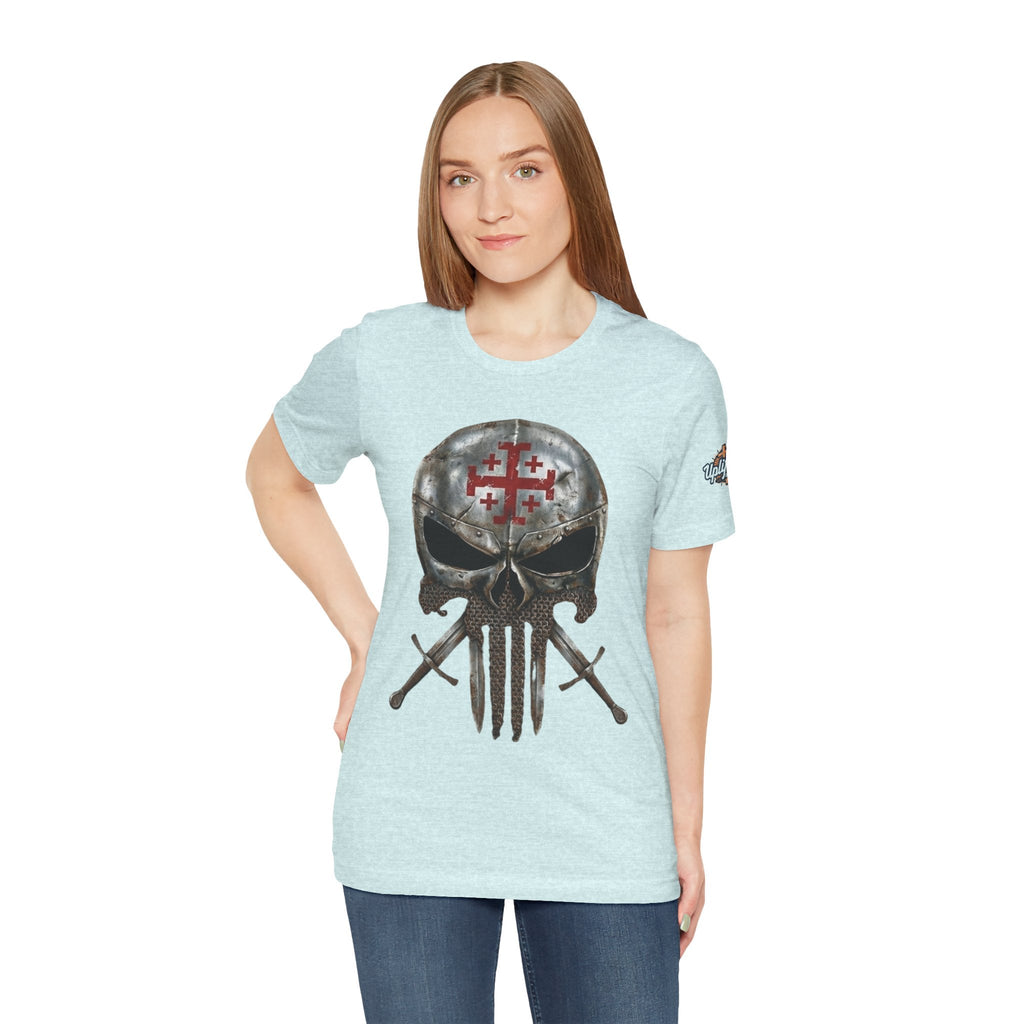 Crusader Knight Christian Skull T-shirt - Warrior Armor of God T-shirt Printify