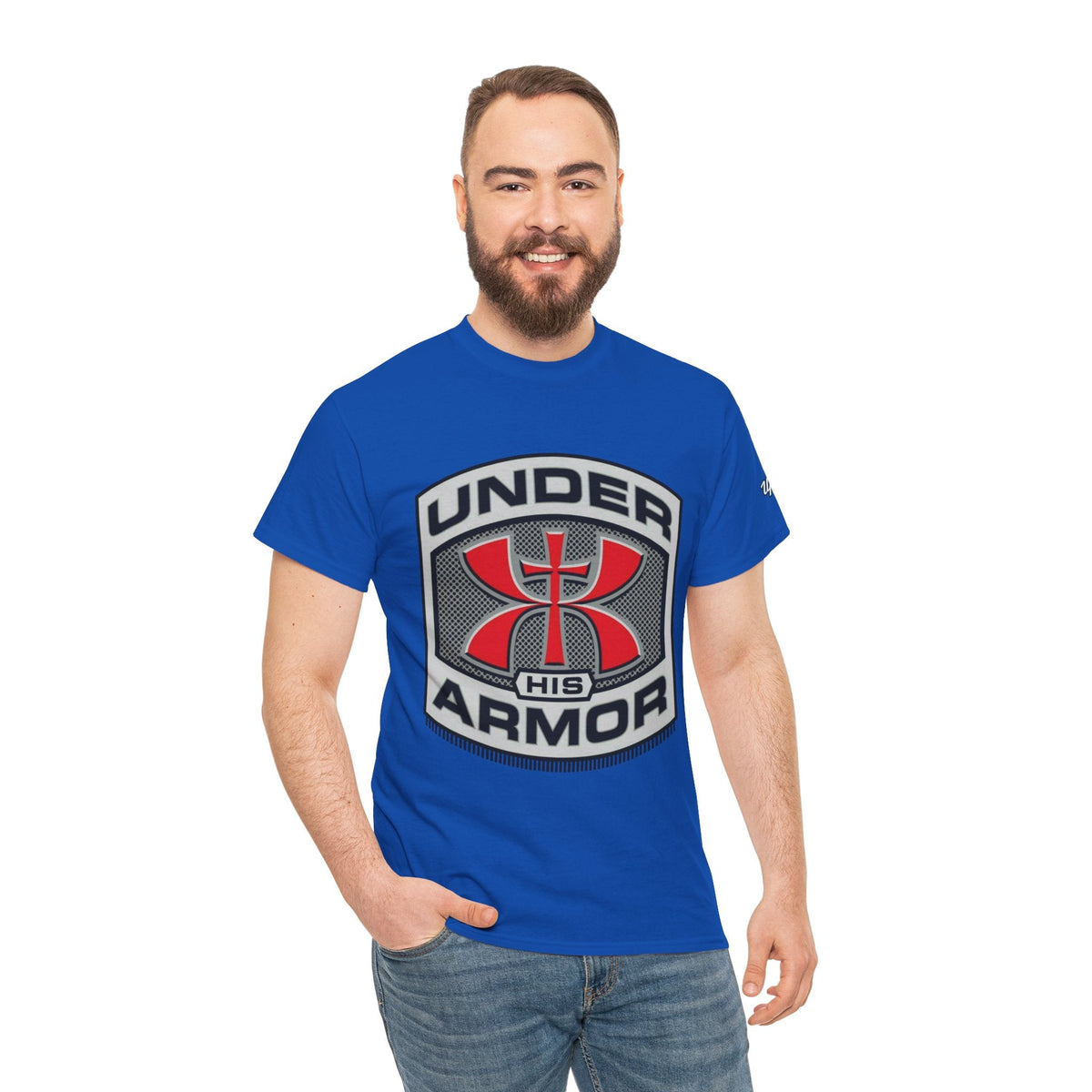 Under HIS Armor Christian T-Shirt — Faith-Inspired Under Armour Style Printify