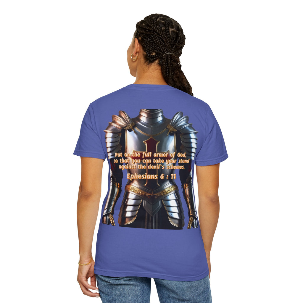 Religious Graphic Armor Of God Design - Unisex Garment-Dyed T-shirt Printify