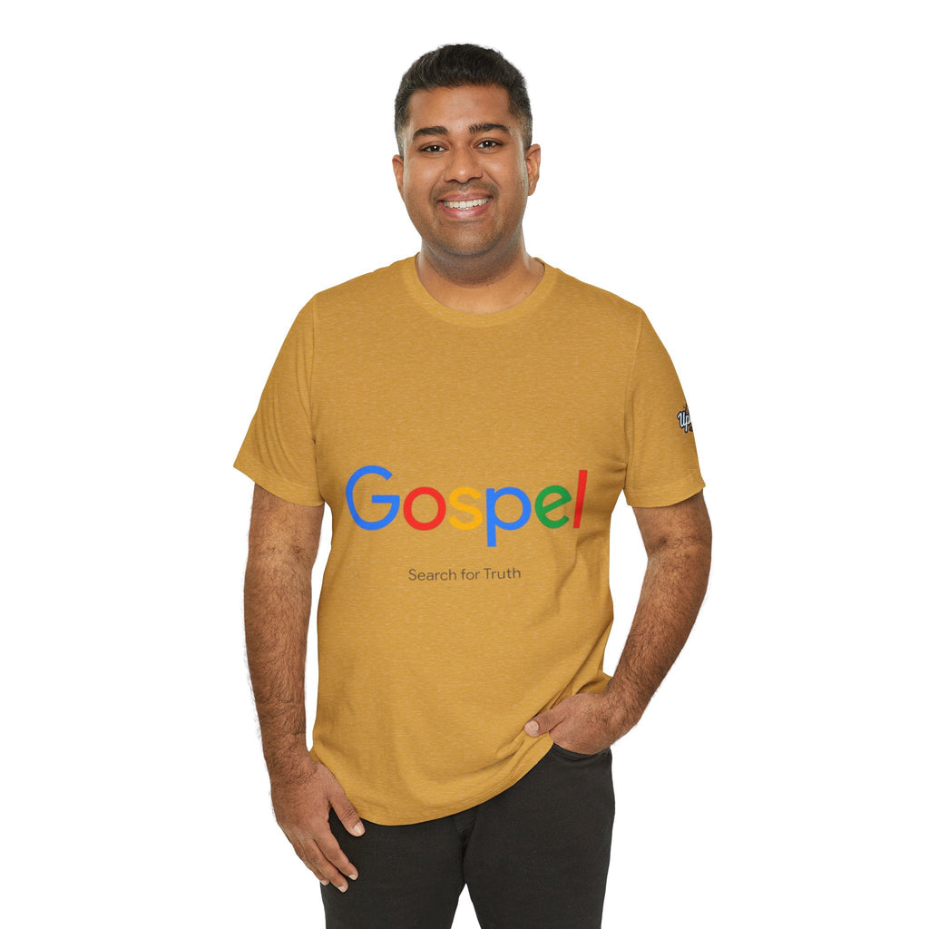 Gospel Graphic Tee — "Gospel" Colorful Logo Christian T-Shirt Printify