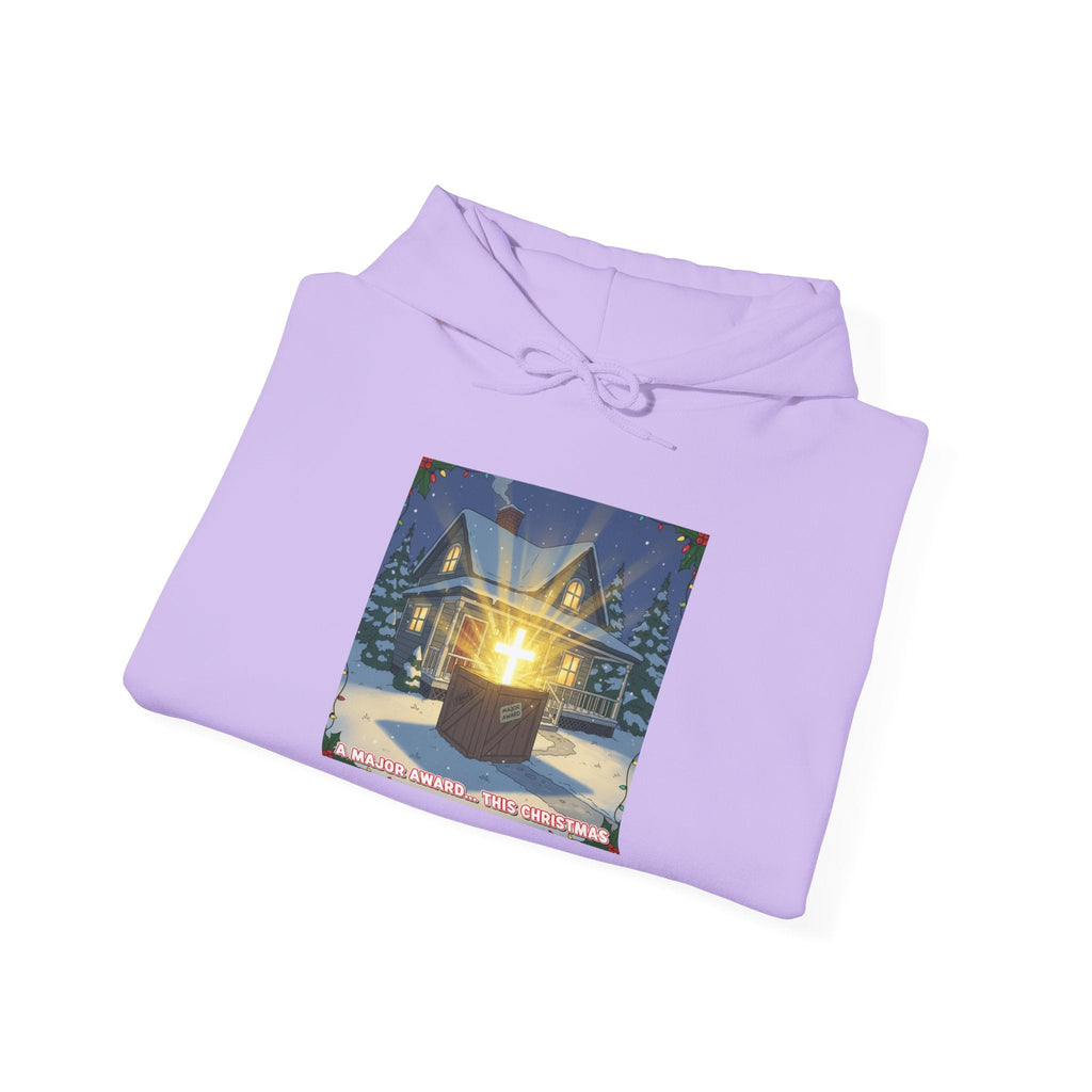A Major Award This Christmas Hoodie – Fragile Leg Lamp Parody Cross Unboxing Christian Sweatshirt for Hilarious Faith & Holiday Glow Printify