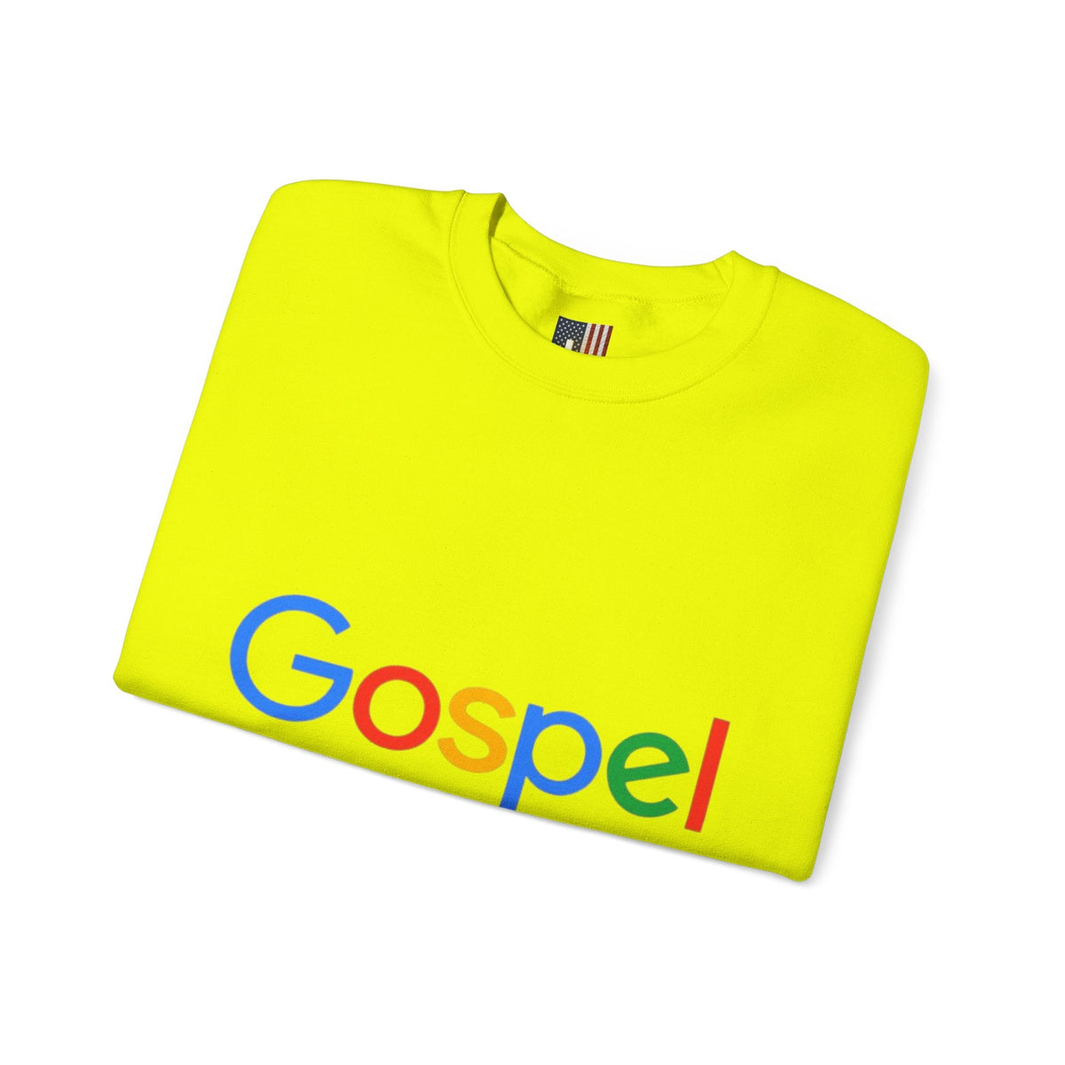 Gospel Graphic Sweatshirt — "Gospel" Colorful Logo Christian Sweatshirt Printify