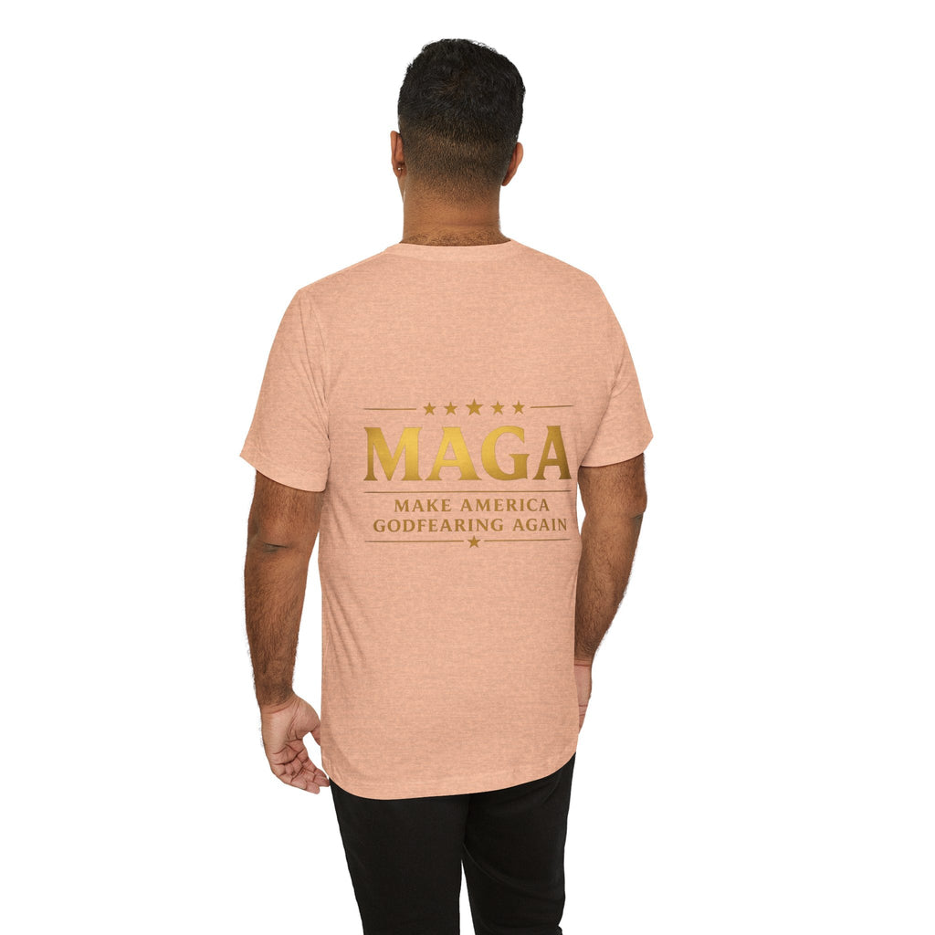 MAGA Gold Letter T-Shirt — "Make America Great Again" Printify