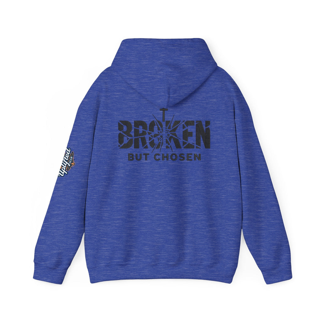 Broken But Chosen Hoodie — Christian Faith Graphic Sweatshirt Printify