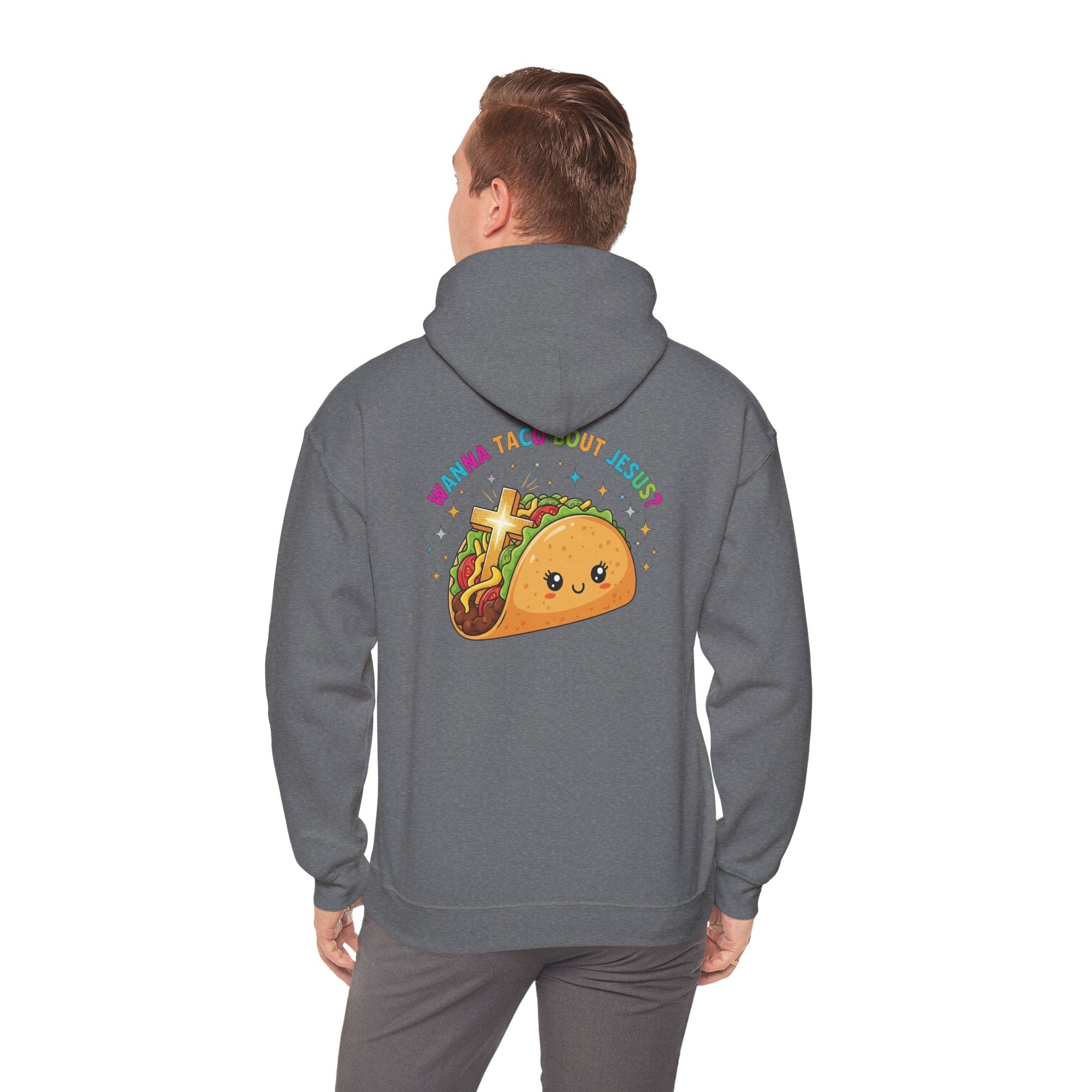 Wanna Taco 'Bout Hoodie – Cozy Christian Pun Hoodie for Faith & Fun Printify
