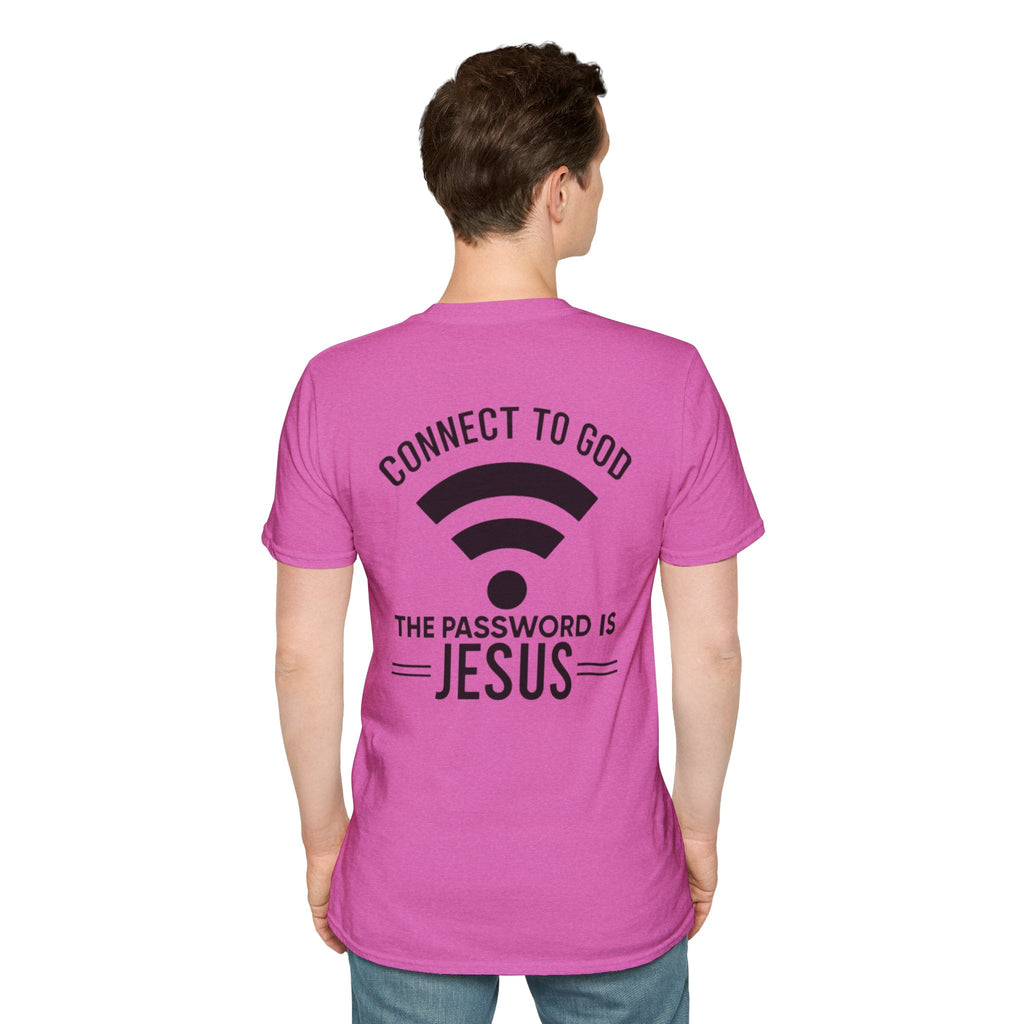 Connect to God T-shirt - WIFI Password is Jesus - Funny Christian Faith T-shirt Printify