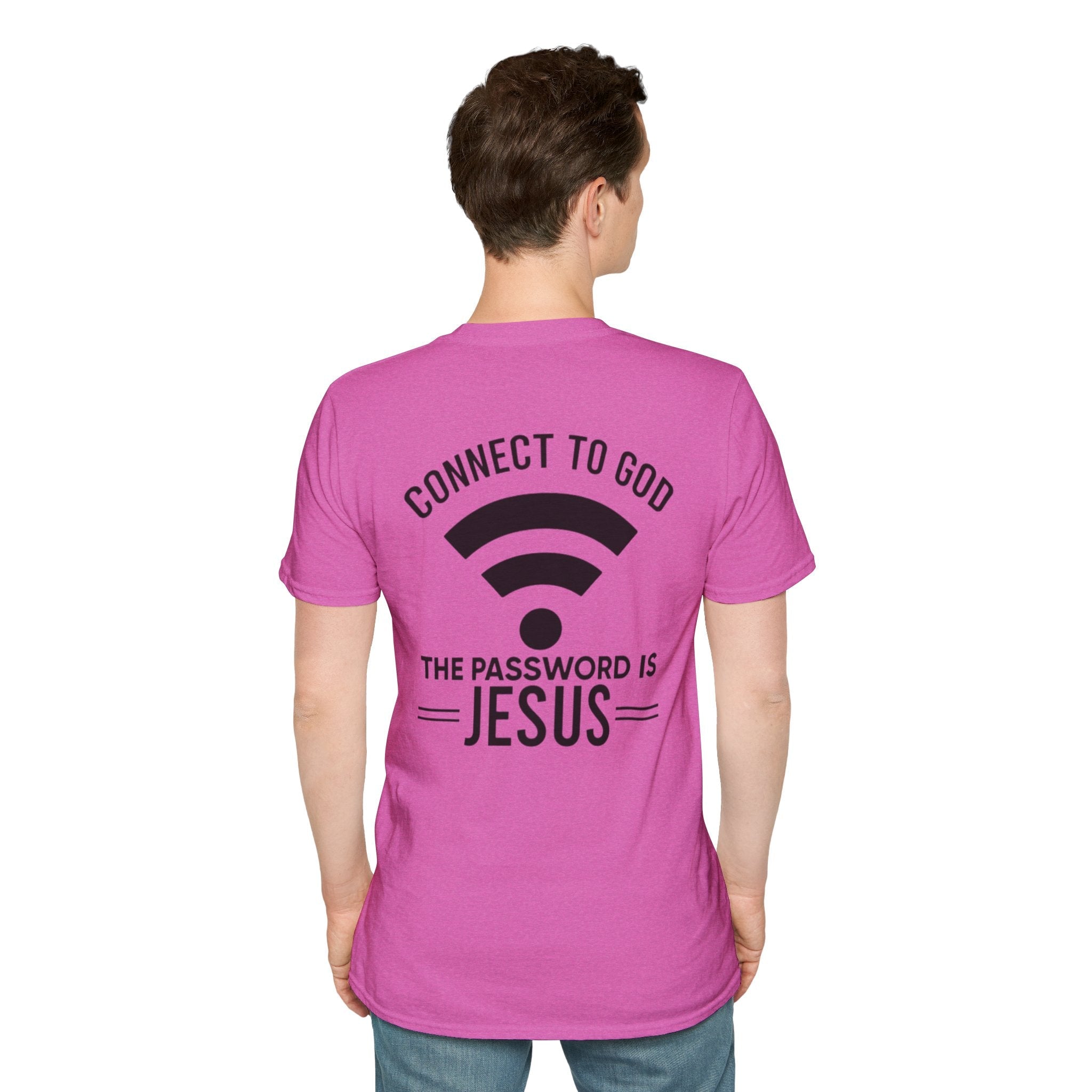 Connect to God T-shirt - WIFI Password is Jesus - Funny Christian Faith T-shirt Printify