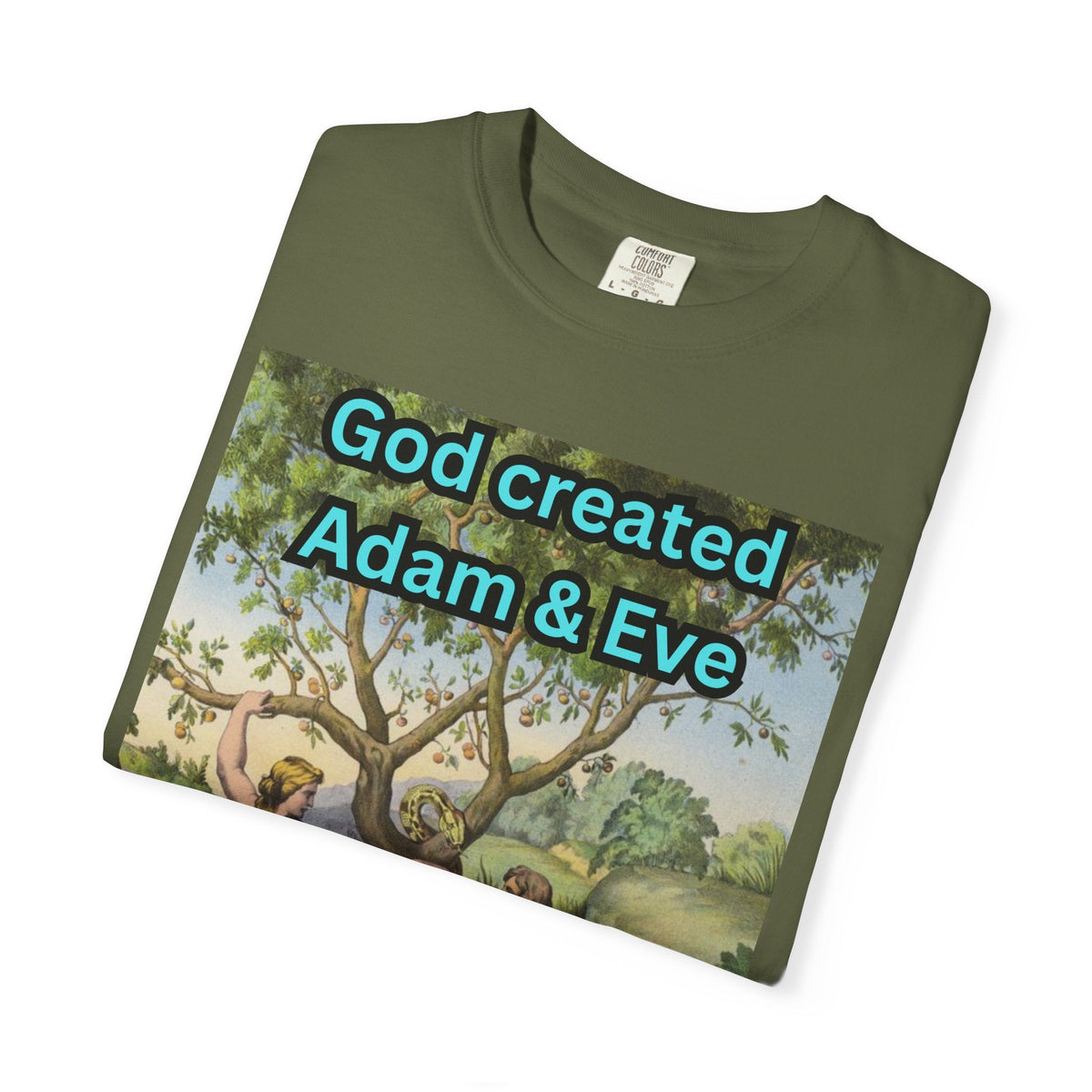 God Created Adam and Eve T-Shirt – Biblical Truth Christian Tee for Bold Faith Printify