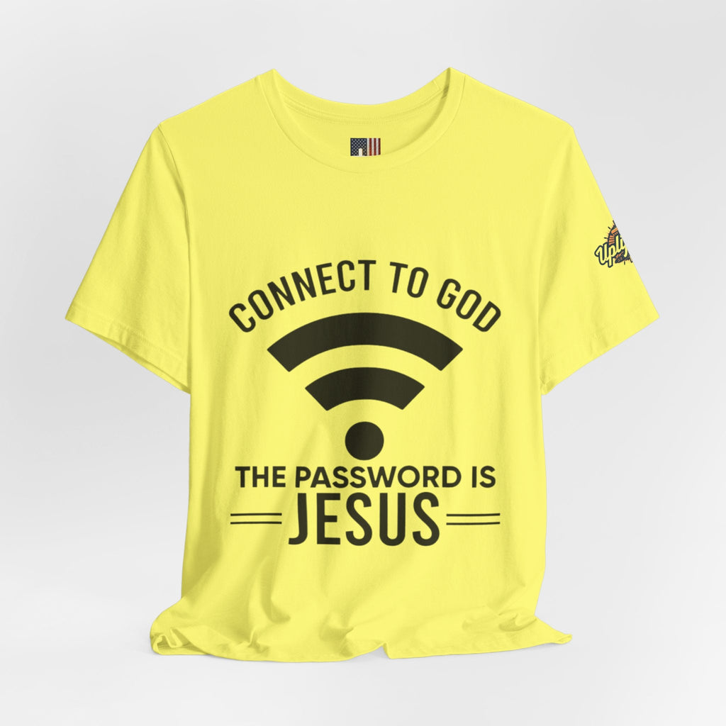 Connect to God T-shirt - WIFI Password is Jesus - Funny Christian Faith T-shirt Printify