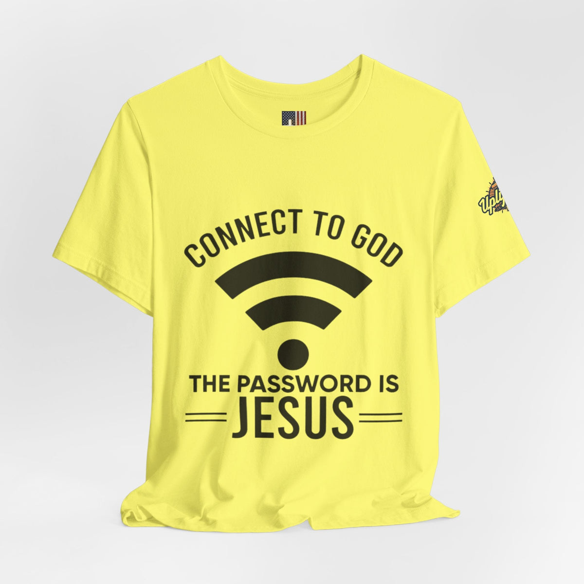 Connect to God T-shirt - WIFI Password is Jesus - Funny Christian Faith T-shirt Printify
