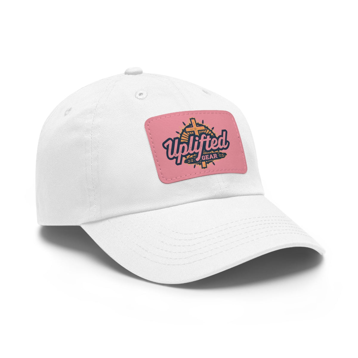 Uplifted Gear Dad Hat Christian Brand Rectangle Printify