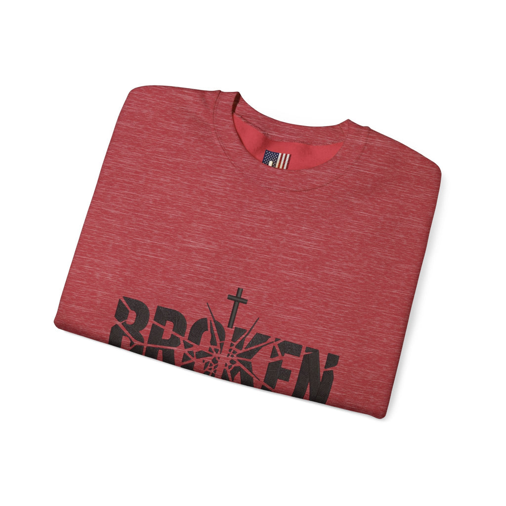 Broken But Chosen Crewneck Sweatshirt Printify