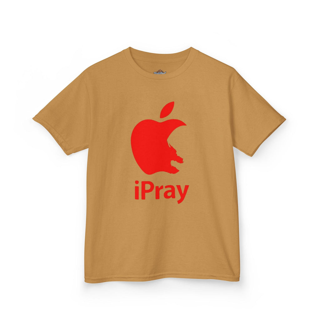 Kids Graphic Tee — Red iPray Logo Prayer Shirt for Children Printify