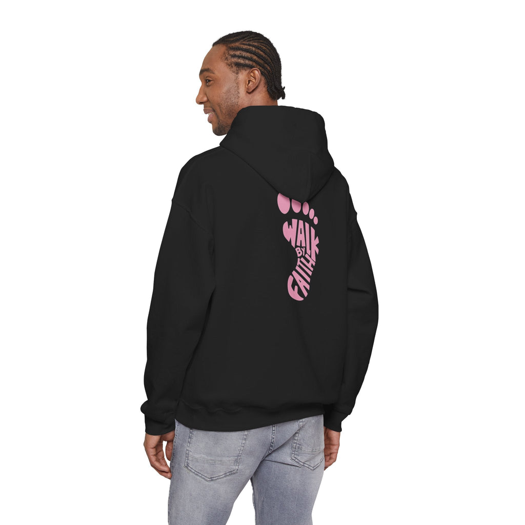 Walk By Faith Footprint Hoodie Printify