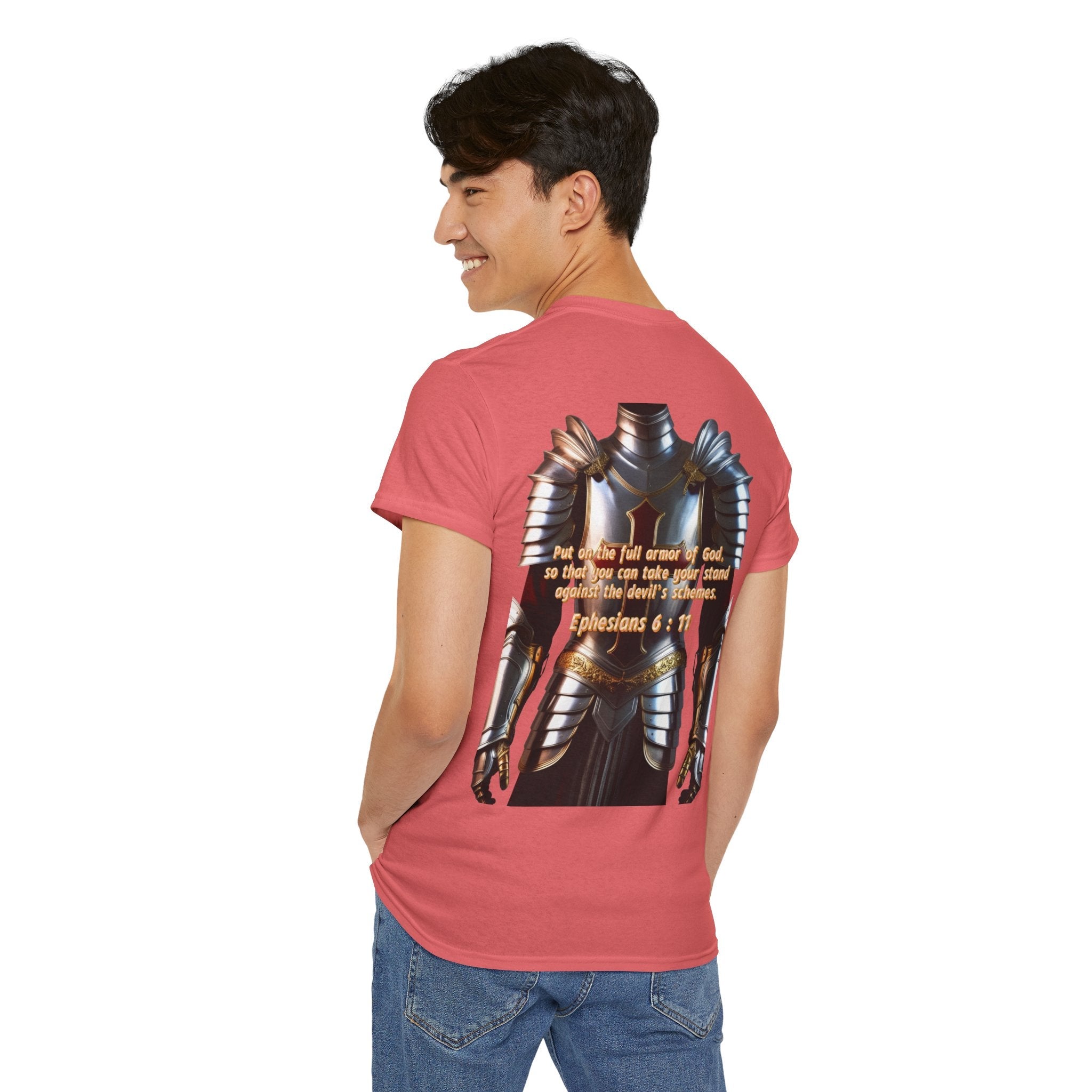 Religious Graphic Armor Of God Design - Unisex Heavy Cotton Tee Printify