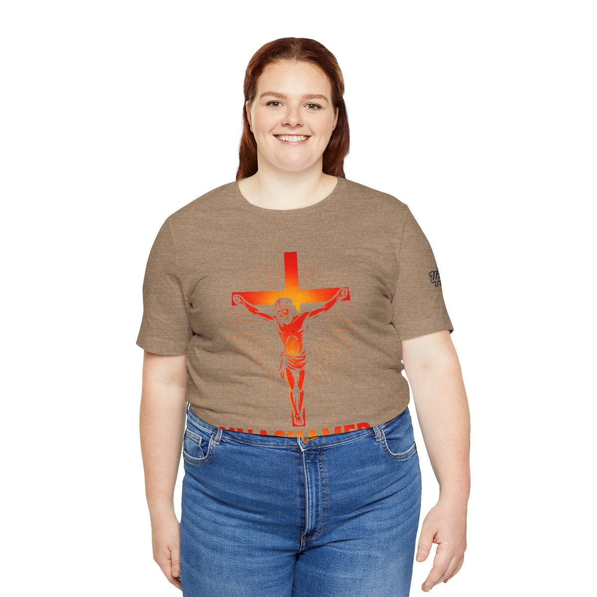 Unashamed T-shirt – Romans 1:16 Crucifixion Christian t-shirt for Bold Unwavering Faith Printify