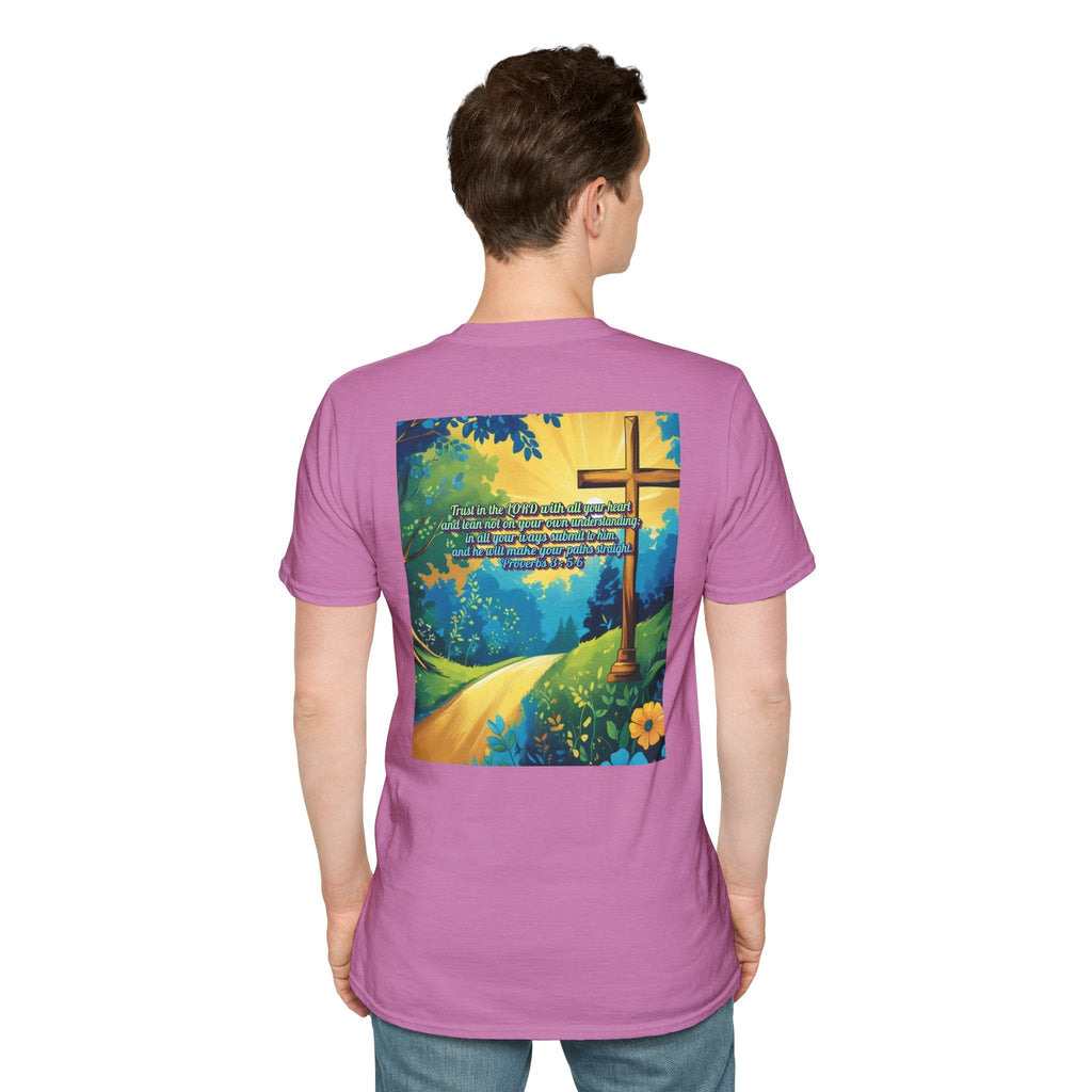 Trust in The Lord Proverbs 3:5-6 Biblical Design Unisex Softstyle T-Shirt Printify