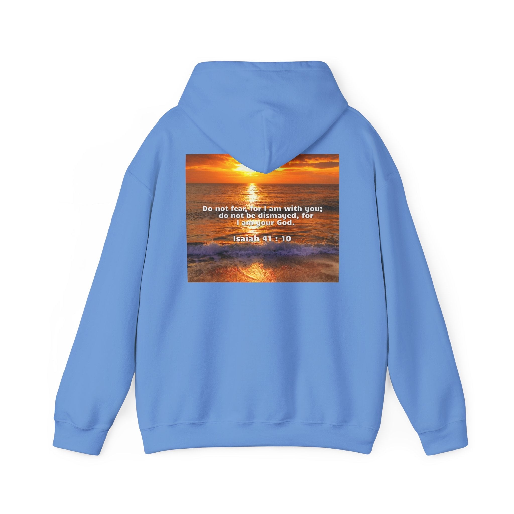 Bible Verse Unisex Heavy Blend™ Hooded Sweatshirt - Isaiah 41 : 10 Printify