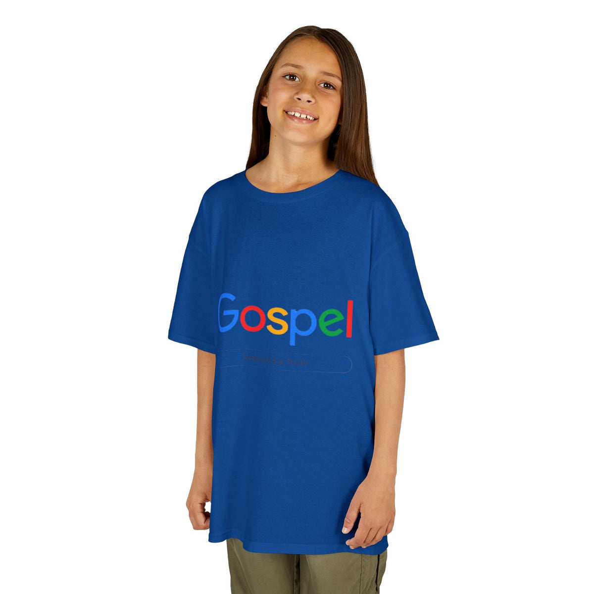 Kids Tee — "Gospel" Colorful Search-Style Logo Printify