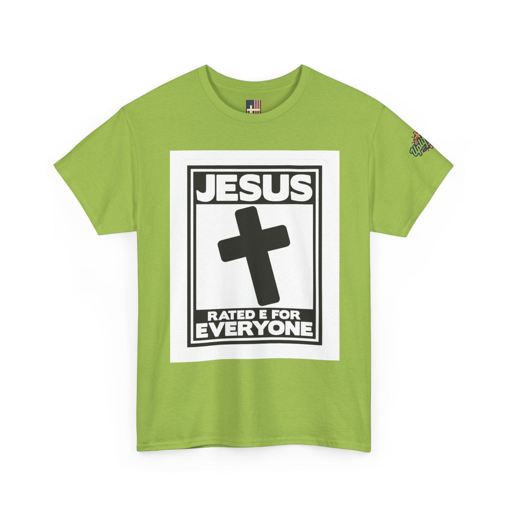 Jesus, Rated E for Everyone T-shirt - Gamer Faith T-shirt - Christian Video Game Parody Printify