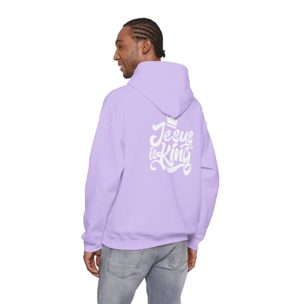 Jesus is King Hoodie – Bold Crown & Cross Christian Sweatshirt for Eternal Reign & Cozy Faith Printify