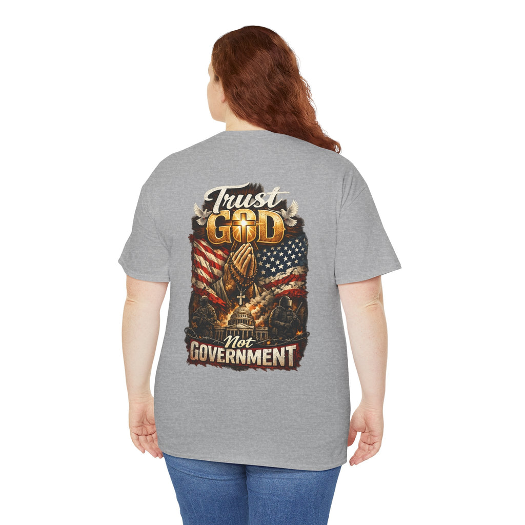 Trust God Not Government T-Shirt — Vintage Patriotic Christian Tee Printify