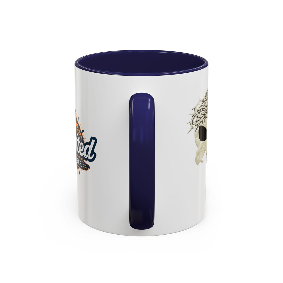 Christian Skull Coffee Mug — Crown of Thorns “Warrior Faith” (11/15 oz) Printify