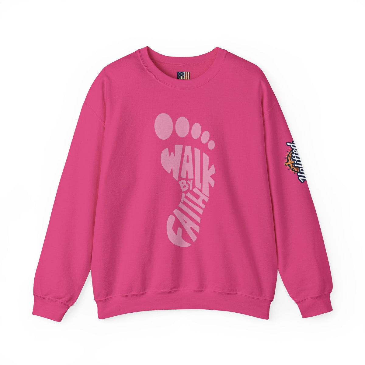 Walk By Faith Footprint Sweatshirt Printify