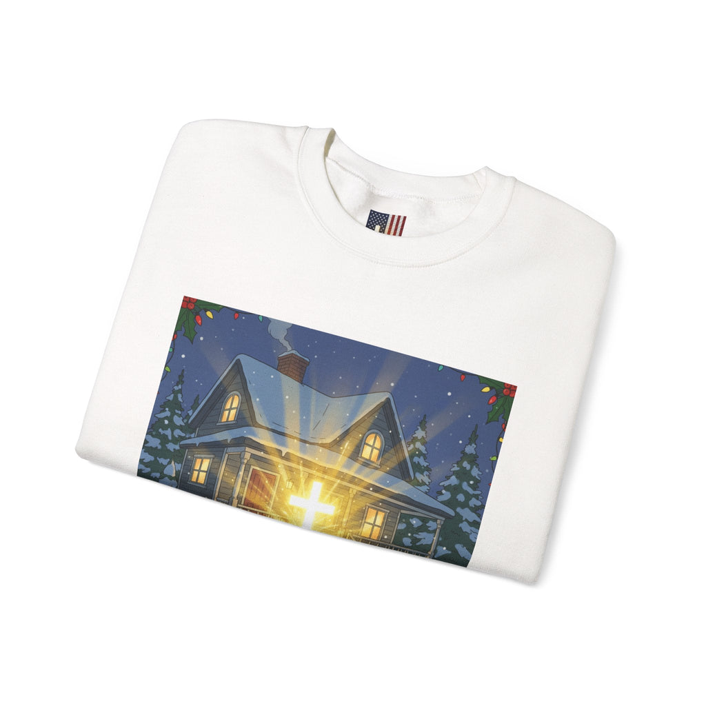 A Major Award This Christmas Sweatshirt – Fragile Leg Lamp Parody Cross Unboxing Christian Sweatshirt for Hilarious Faith & Holiday Glow Printify