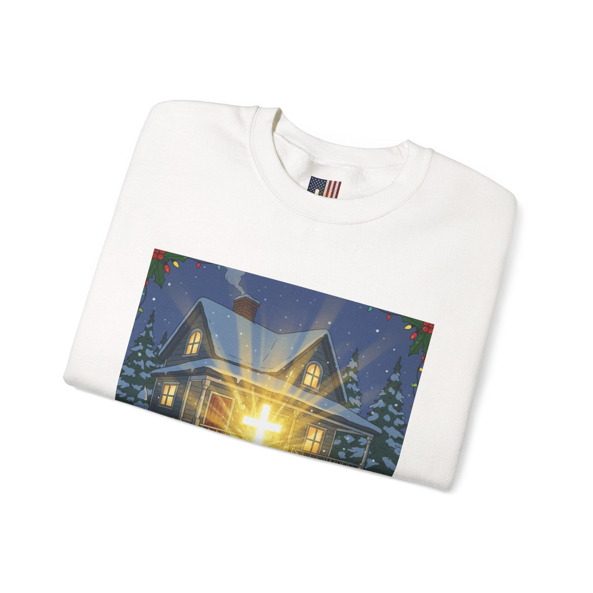 A Major Award This Christmas Sweatshirt – Fragile Leg Lamp Parody Cross Unboxing Christian Sweatshirt for Hilarious Faith & Holiday Glow Printify