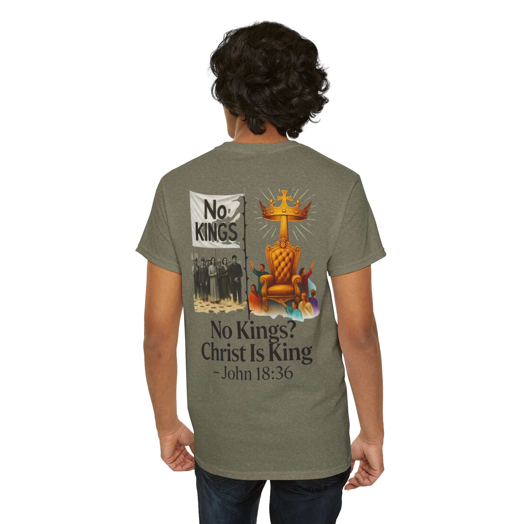No Kings? Christ is King T-Shirt – Bold Christian Faith Tee for Devoted Believers Printify