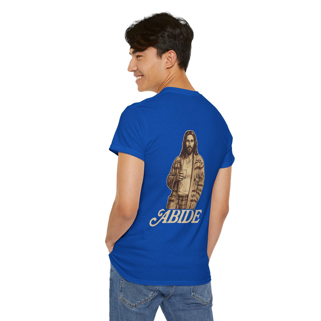 Abide Vintage Jesus Tee — "The Dude" Graphic Christian T-Shirt Printify