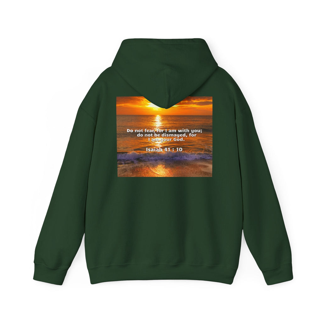 Bible Verse Unisex Heavy Blend™ Hooded Sweatshirt - Isaiah 41 : 10 Printify