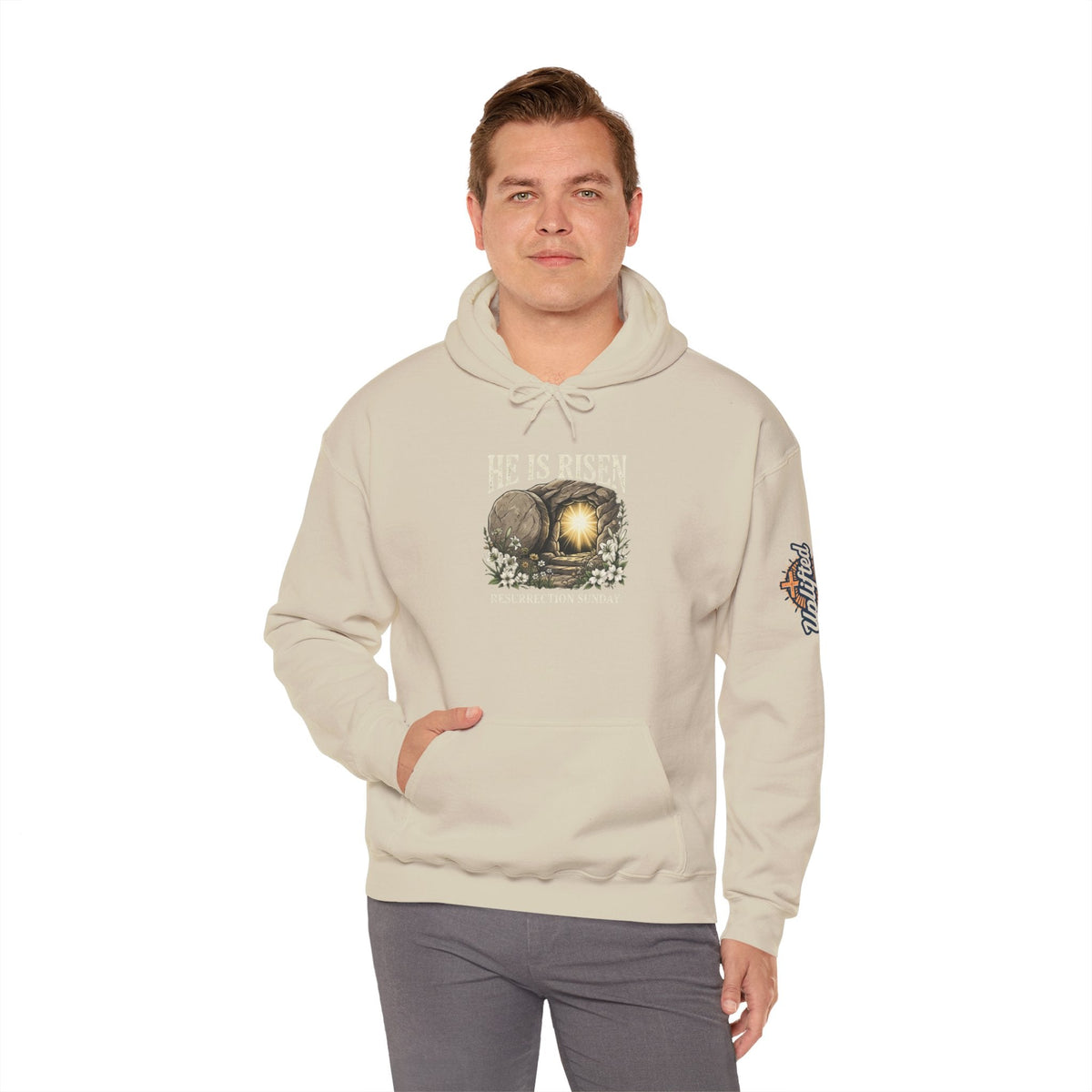 He Is Risen Hoodie — Jesus Christ Resurrection Easter Hoodie Printify