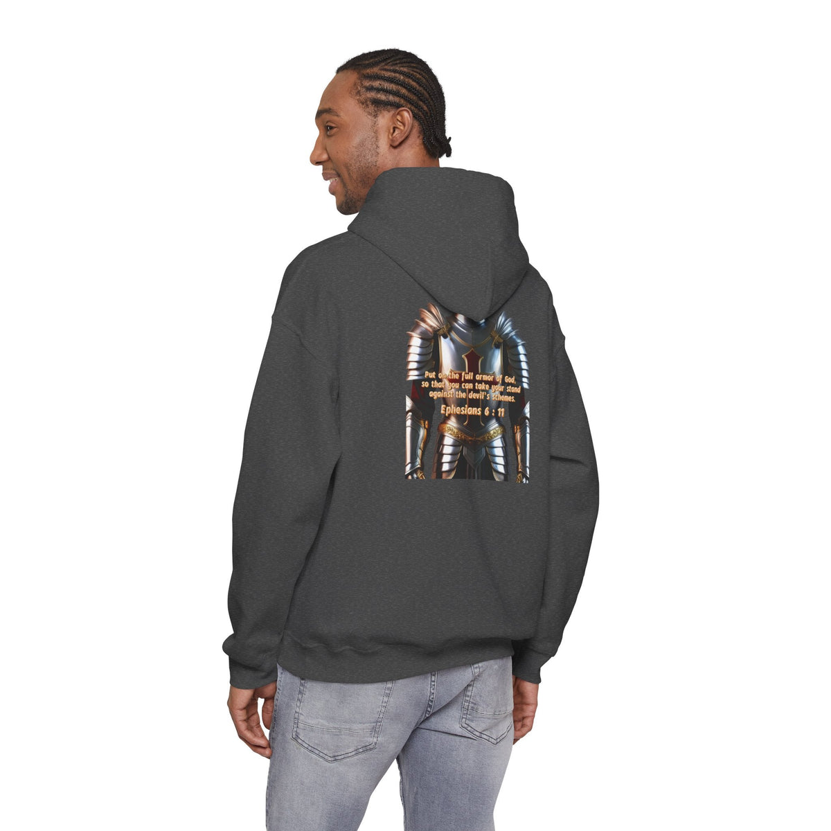 Religious Graphic Armor Of God Design - Unisex Heavy Blend™ Hooded Sweatshirt Printify
